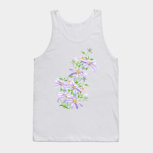 climbing purple clematis florida watercolor Tank Top